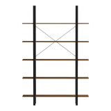 Bibliotekë-Raft Varous pakoworld arrë-metal i zi 120x28x180cm