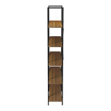 Bibliotekë-Raft Varous pakoworld arrë-metal i zi 120x28x180cm