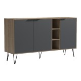 Bufe Balain pakoworld sonoma-antracit 142x35.5x83cm