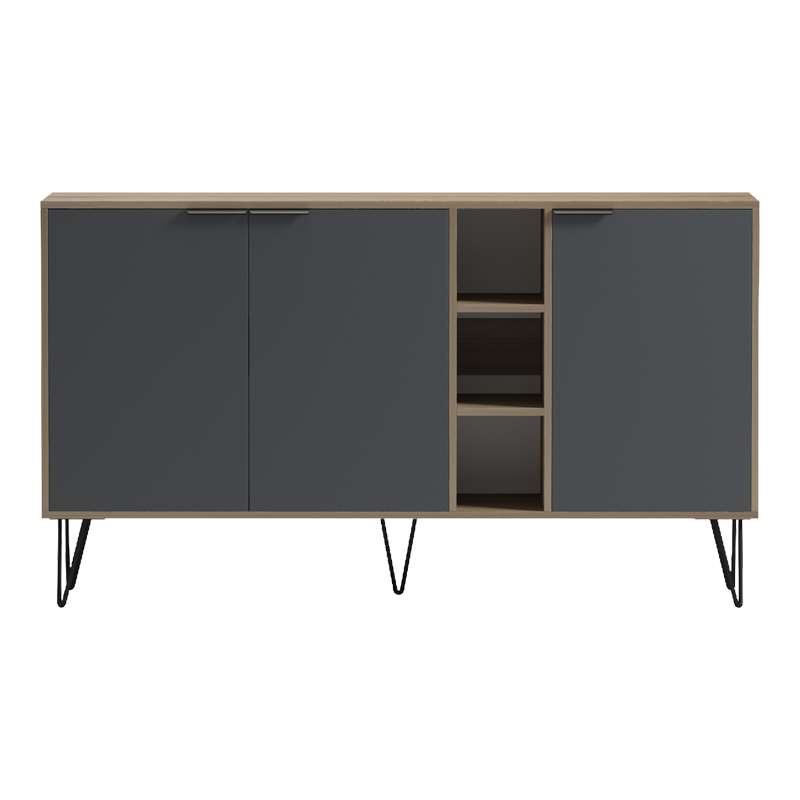 Bufe Balain pakoworld sonoma-antracit 142x35.5x83cm