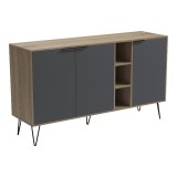 Bufe Balain pakoworld sonoma-antracit 142x35.5x83cm