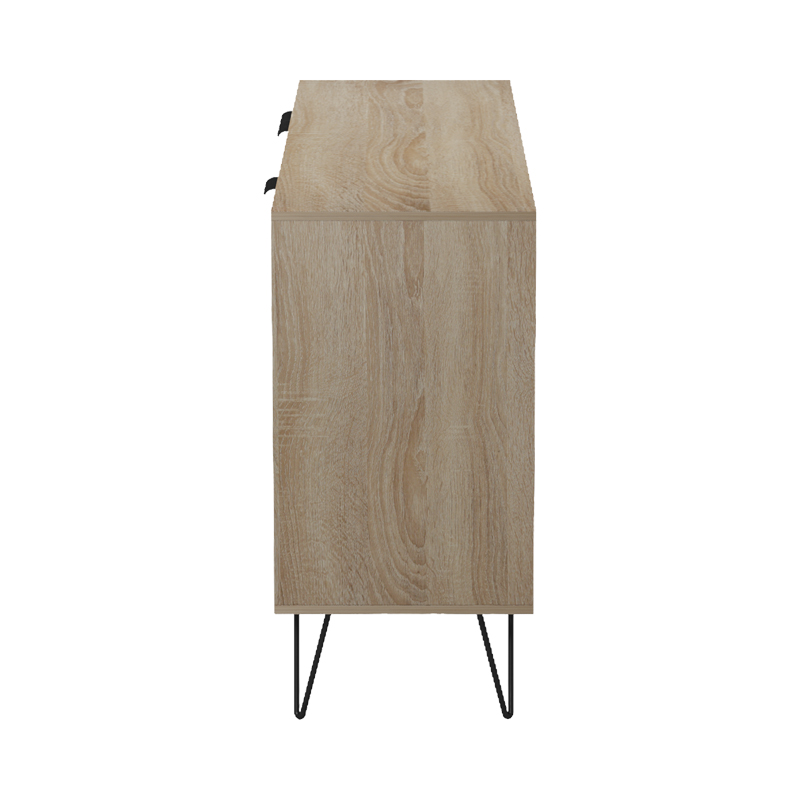 Bufe Balain pakoworld sonoma-gri beix me pamje mermeri 142x35.5x83cm