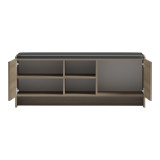 Mobilje hyrjeje stol-raft këpucësh Zulla pakoworld 10 palë SONOMA-black 110x37x43cm