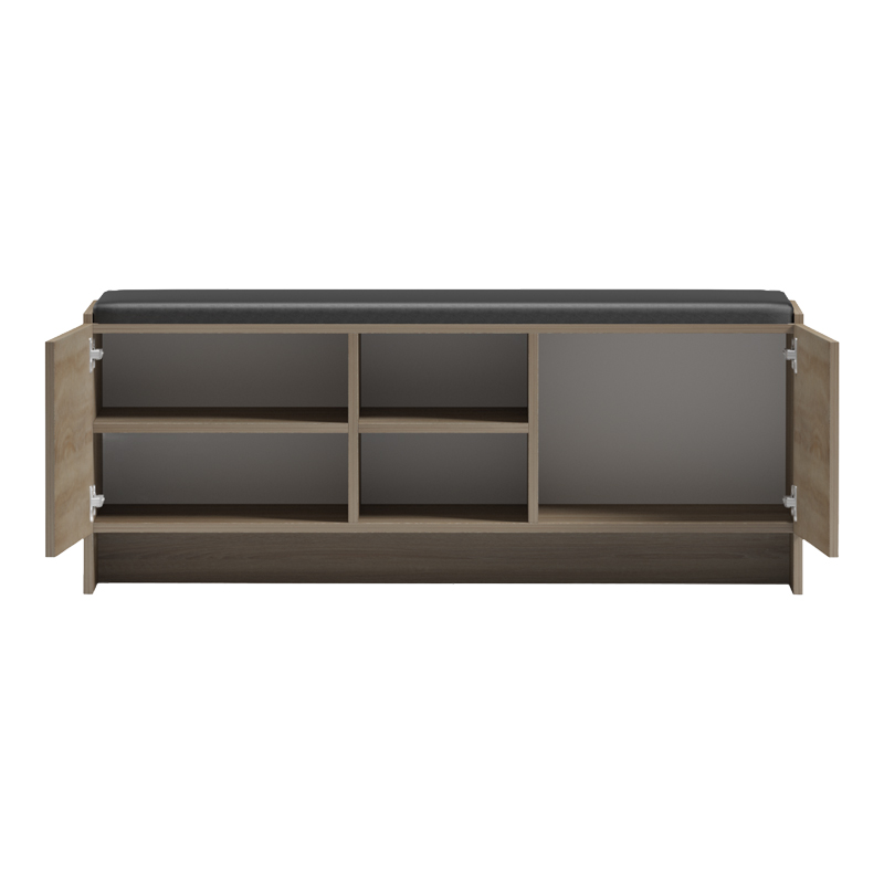 Mobilje hyrjeje stol-raft këpucësh Zulla pakoworld 10 palë SONOMA-black 110x37x43cm