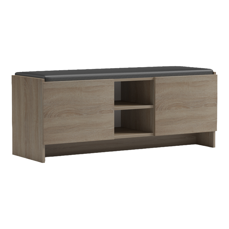 Mobilje hyrjeje stol-raft këpucësh Zulla pakoworld 10 palë SONOMA-black 110x37x43cm