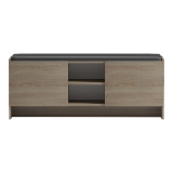 Mobilje hyrjeje stol-raft këpucësh Zulla pakoworld 10 palë SONOMA-black 110x37x43cm