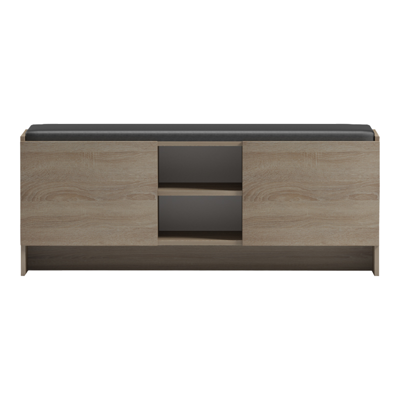 Mobilje hyrjeje stol-raft këpucësh Zulla pakoworld 10 palë SONOMA-black 110x37x43cm