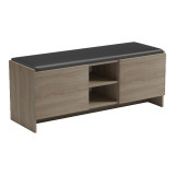Mobilje hyrjeje stol-raft këpucësh Zulla pakoworld 10 palë SONOMA-black 110x37x43cm