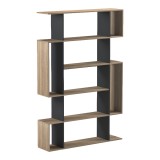 Bibliotekë Mito pakoworld sonoma-antracit 108.5x25x161cm