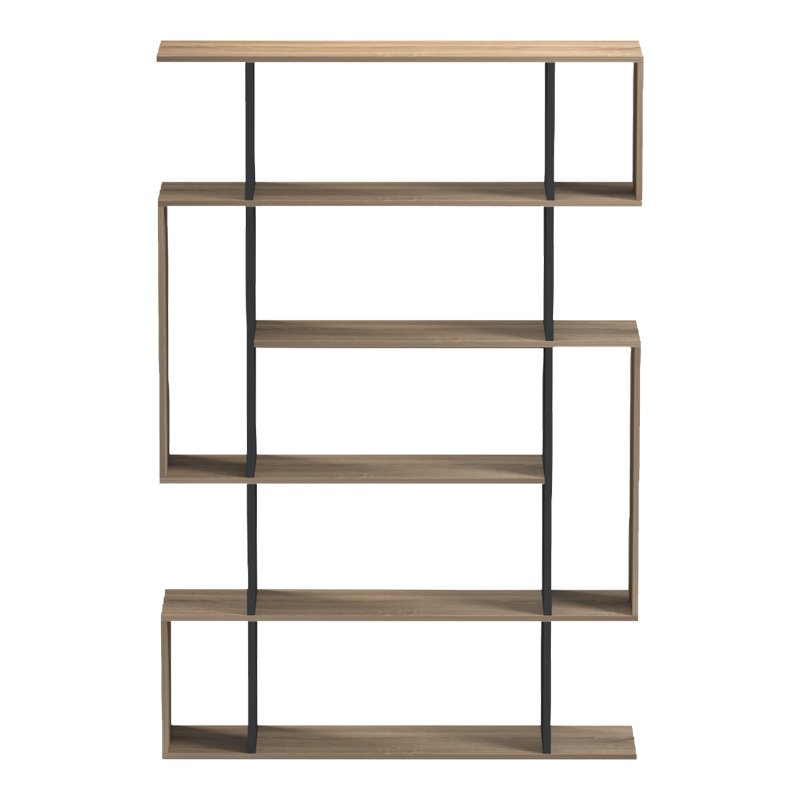 Bibliotekë Mito pakoworld sonoma-antracit 108.5x25x161cm
