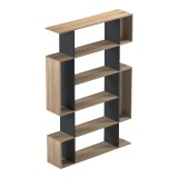 Bibliotekë Mito pakoworld sonoma-antracit 108.5x25x161cm