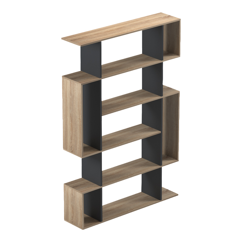 Bibliotekë Mito pakoworld sonoma-antracit 108.5x25x161cm