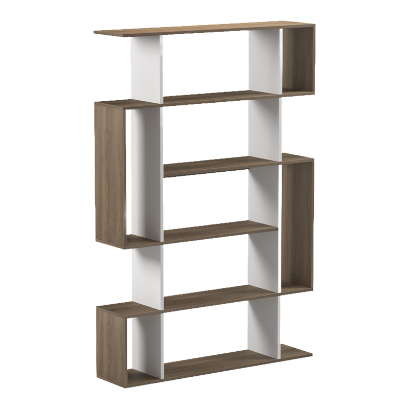 Librari Mito pakoworld sonoma-e bardhë 108.5x25x161cm