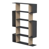 Bibliotekë Mito pakoworld antracit-sonoma 108.5x25x161cm