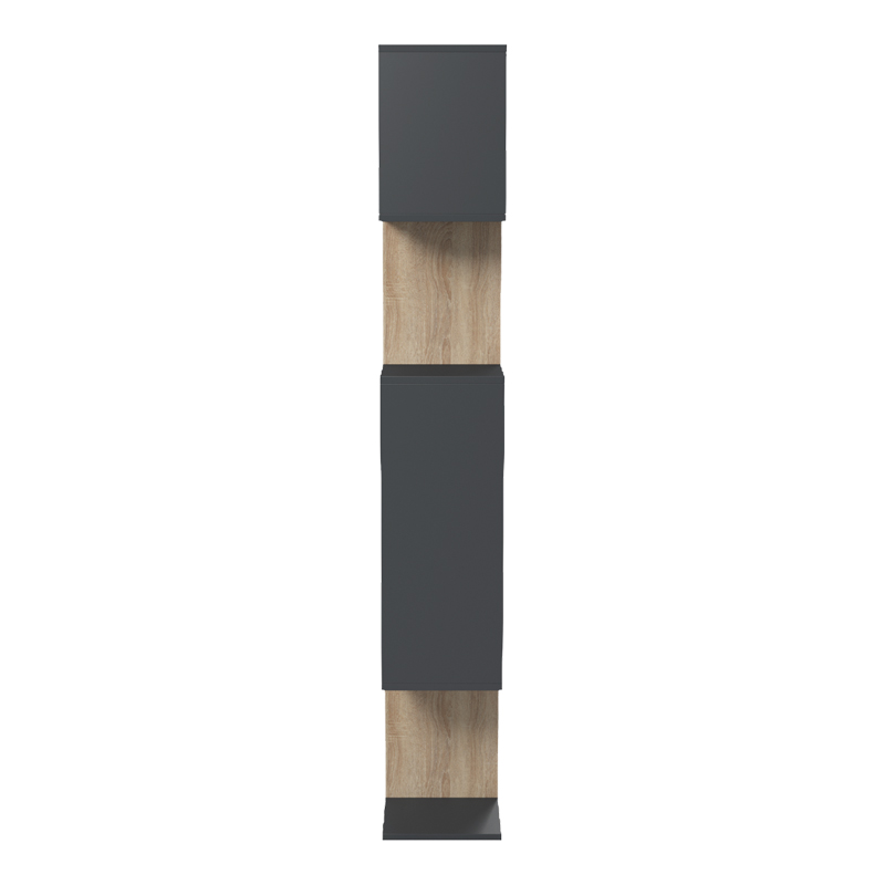 Bibliotekë Mito pakoworld antracit-sonoma 108.5x25x161cm