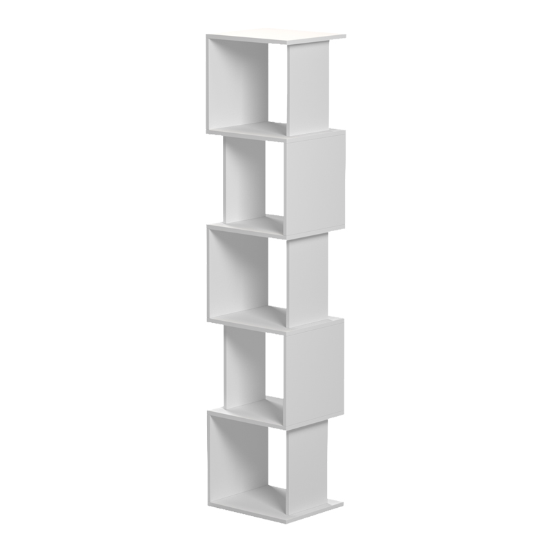 Bibliotekë Cubik pakoworld e bardhë 35x30x161cm