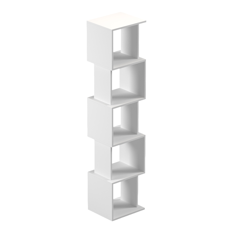 Bibliotekë Cubik pakoworld e bardhë 35x30x161cm