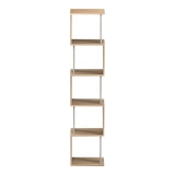 Librari Cubik pakoworld sonoma me mermer gri bezhë 35x30x161cm