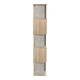 Librari Cubik pakoworld sonoma me mermer gri bezhë 35x30x161cm