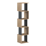 Bibliotekë Cubik pakoworld sonoma-antracit 35x30x161cm