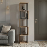 Bibliotekë Cubik pakoworld sonoma-antracit 35x30x161cm