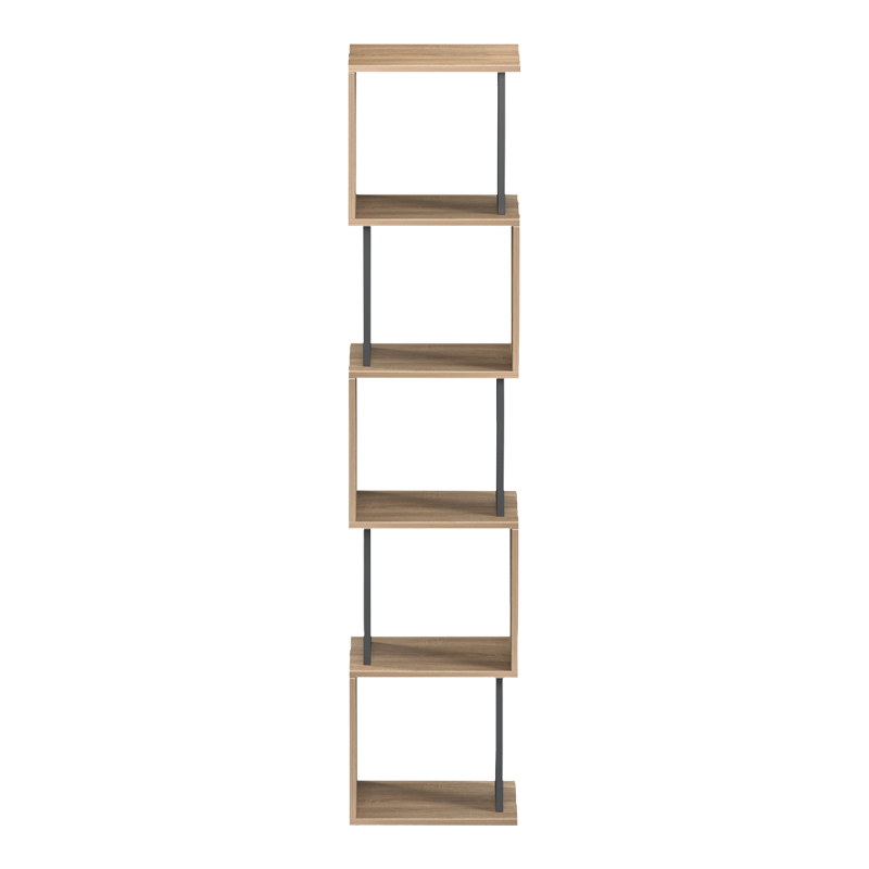 Bibliotekë Cubik pakoworld sonoma-antracit 35x30x161cm