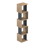 Bibliotekë Cubik pakoworld sonoma-antracit 35x30x161cm