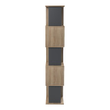 Bibliotekë Cubik pakoworld sonoma-antracit 35x30x161cm
