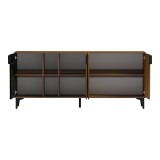 Bufe Riba pakoworld arrë-mermer i zi 180x40x78cm