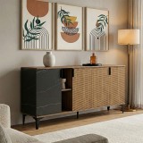 Bufe Riba pakoworld arrë-mermer i zi 180x40x78cm