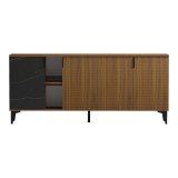 Bufe Riba pakoworld arrë-mermer i zi 180x40x78cm