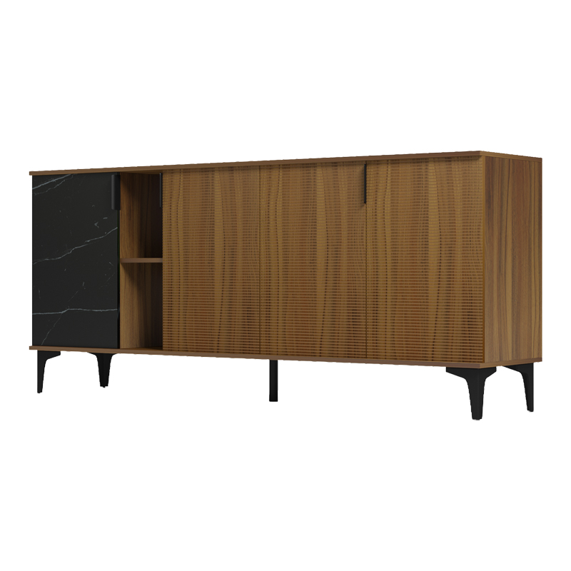Bufe Riba pakoworld arrë-mermer i zi 180x40x78cm