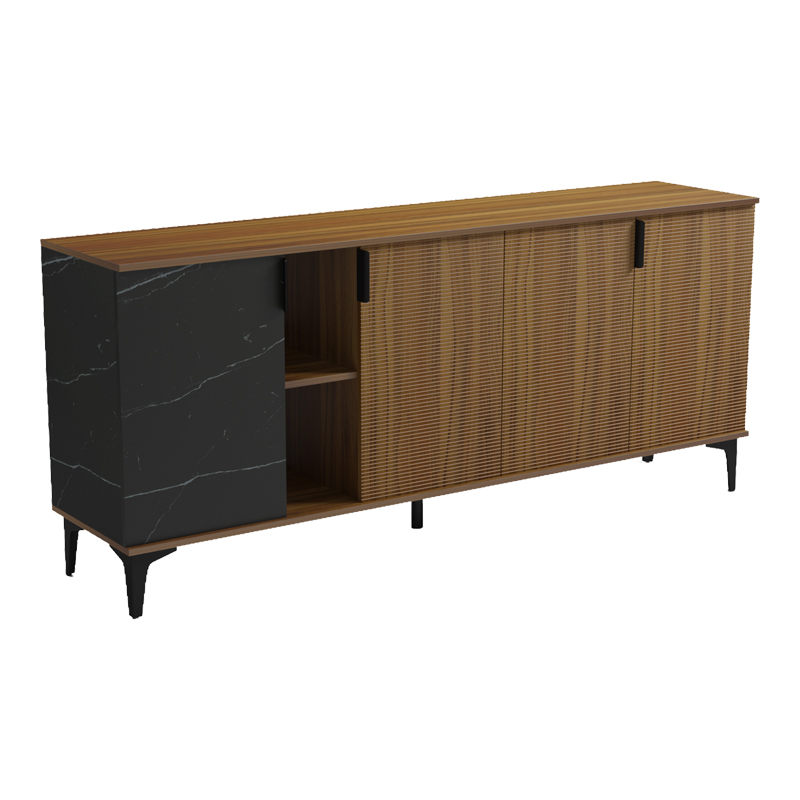 Bufe Riba pakoworld arrë-mermer i zi 180x40x78cm