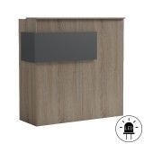 Banaku i recepsionit Optima pakoworld me LED sonoma-antracit 110x40x110cm
