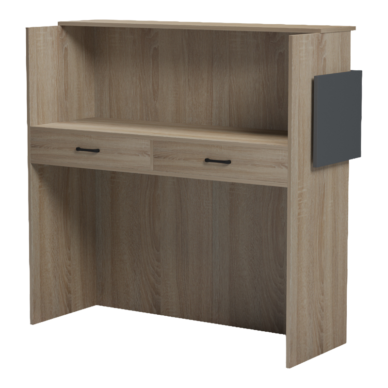 Banaku i recepsionit Optima pakoworld me LED sonoma-antracit 110x40x110cm