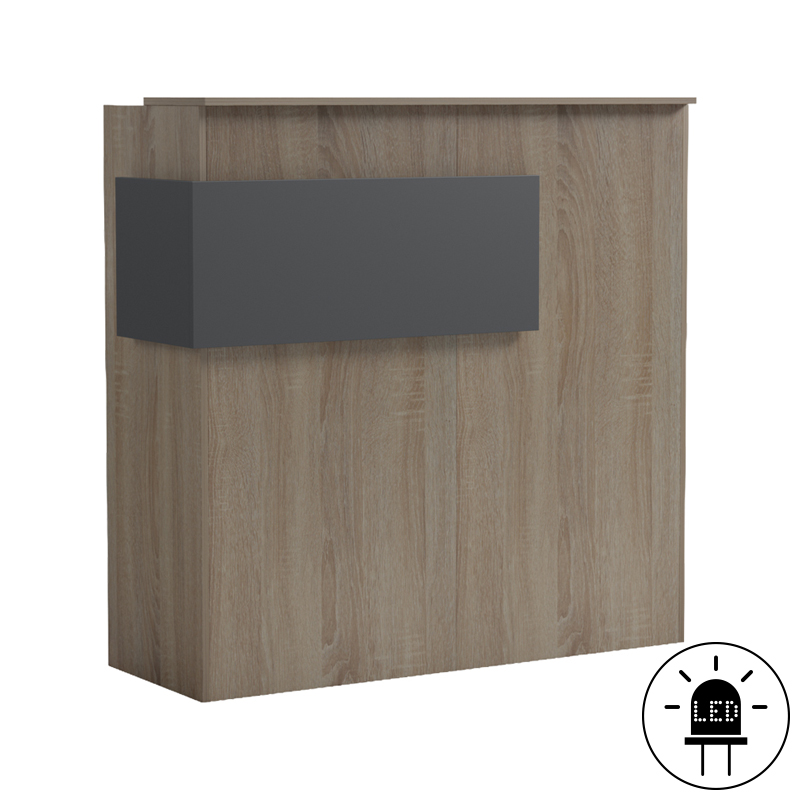 Banaku i recepsionit Optima pakoworld me LED sonoma-antracit 110x40x110cm