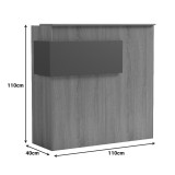 Banaku pritjeje Optima pakoworld me LED i bardhë -sonoma 110x40x110cm