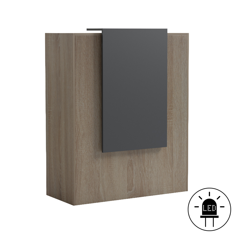Recepsion Zowel pakoworld me LED SONOMA-antracit 90x40x110cm