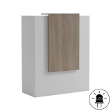 Recepsion Zowel pakoworld me LED i bardhë - sonoma 90x40x110cm