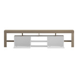 Kabinet TV Liner pakoworld SONOMA-e bardhë 210x40x50cm