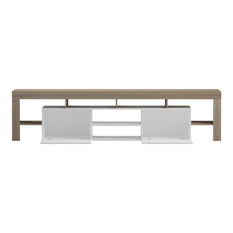 Kabinet TV Liner pakoworld SONOMA-e bardhë 210x40x50cm