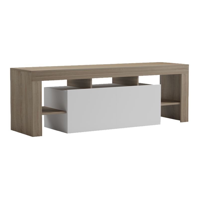 Kabinet TV Liner pakoworld SONOMA-e bardhë 150x40x50cm