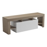 Kabinet TV Liner pakoworld SONOMA-e bardhë 150x40x50cm