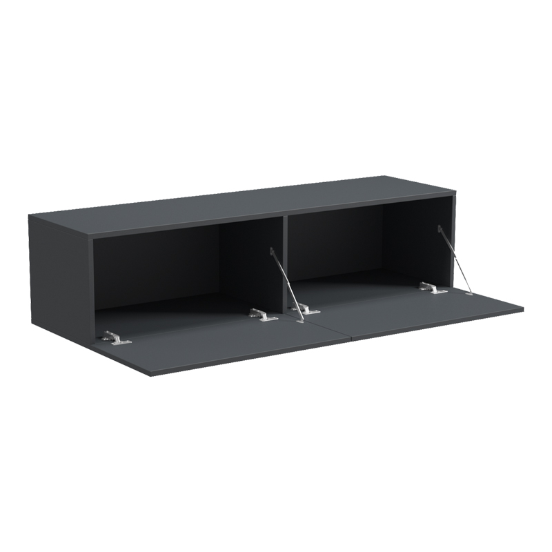 Kabinet TV i montuar në mur me led Rival pakoworld antracit 120x35x30cm