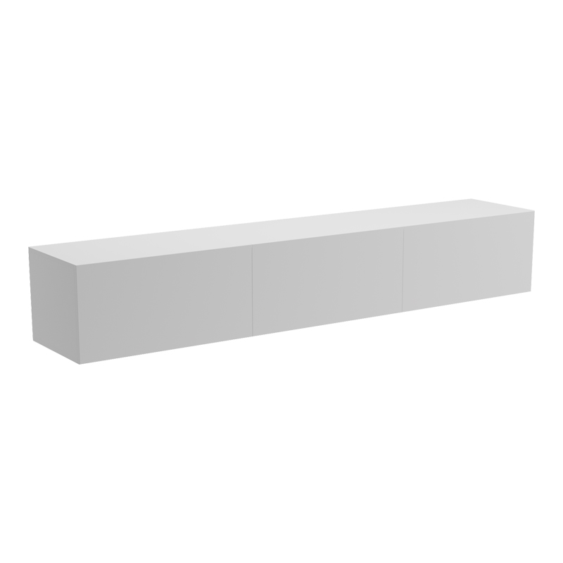 Komodinë TV e montuar në mur me led Rival pakoworld e bardhë 180x35x30cm