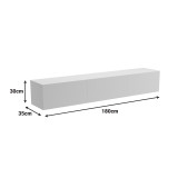 Komodinë TV e montuar në mur me led Rival pakoworld e bardhë 180x35x30cm