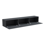 Kabinet TV i montuar në mur me led Rival pakoworld antracit 180x35x30cm