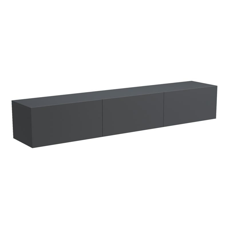 Kabinet TV i montuar në mur me led Rival pakoworld antracit 180x35x30cm