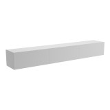 Komodinë TV e montuar në mur me led Rival pakoworld e bardhë 210x35x30cm