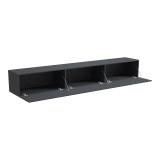 Kabinet TV i montuar në mur me led Rival pakoworld antracit 210x35x30cm
